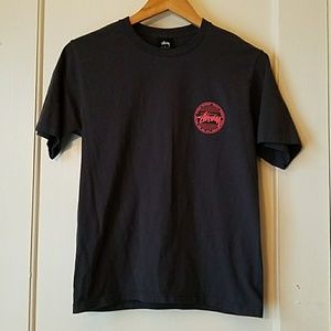 Small Charcoal Gray Stussy Tee